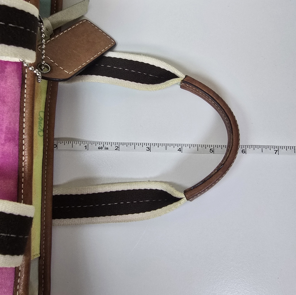 Coach Hampton Multicolor Sherbert Canvas Vintage Tote Bag With COA - Picture 16 of 17